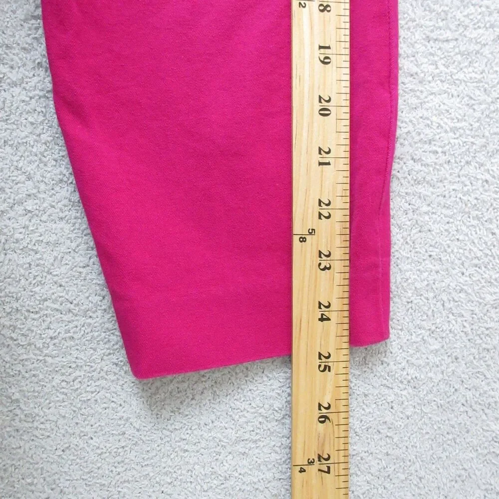 J. Crew Minnie Stretch Ankle Pants Womens 6 Pink Mid‎ Rise Casual Flat Front Zip